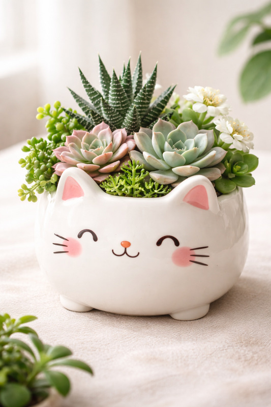 Emoji biến thành chậu cây