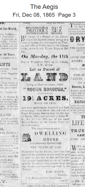 1865 Land Sale Iley
