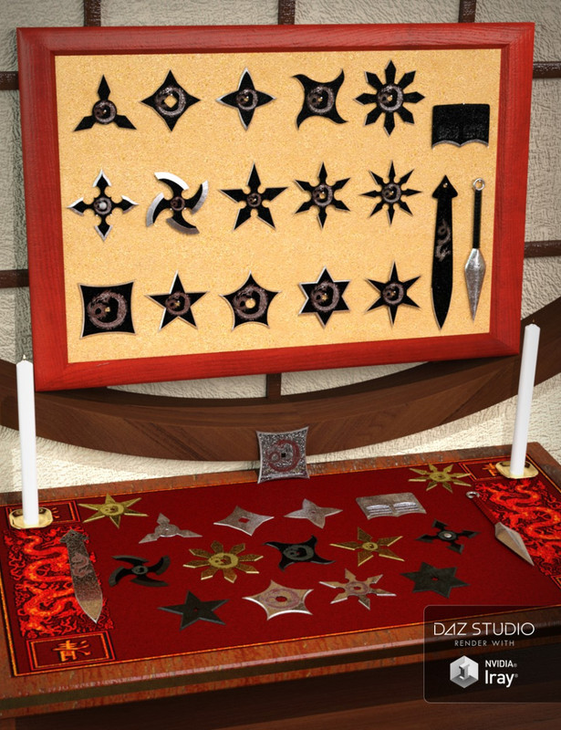 00 daz3d dragon shuriken 18 piece throwing star set