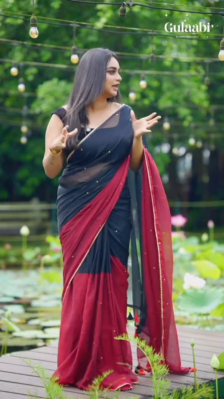 Lakshmi Nakshathra Sexy Navel in transparent saree.mp4_snapshot_00.52.871