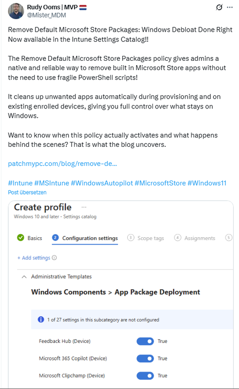 Store Apps in Intune verwalten