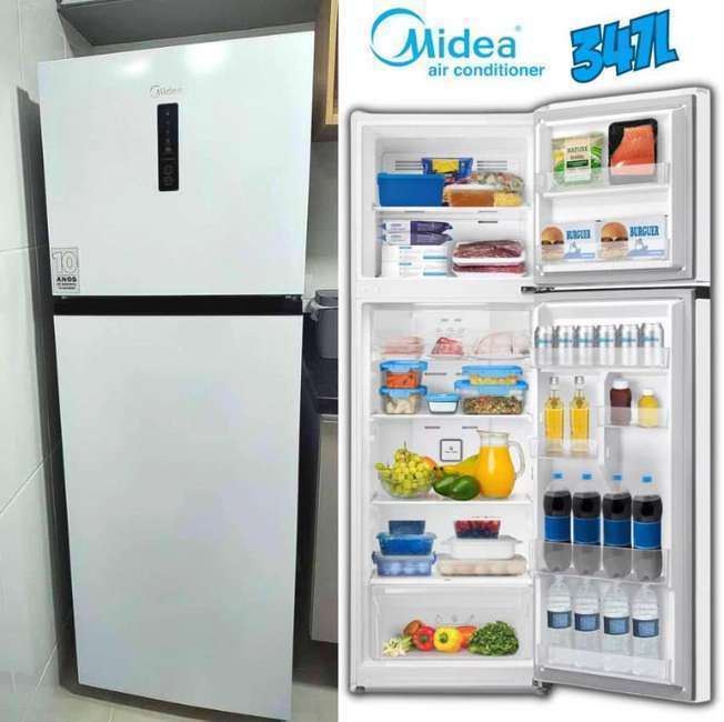 Geladeira/Refrigerador Midea Frost Free Duplex – Branco 347L MD-RT468MTA01