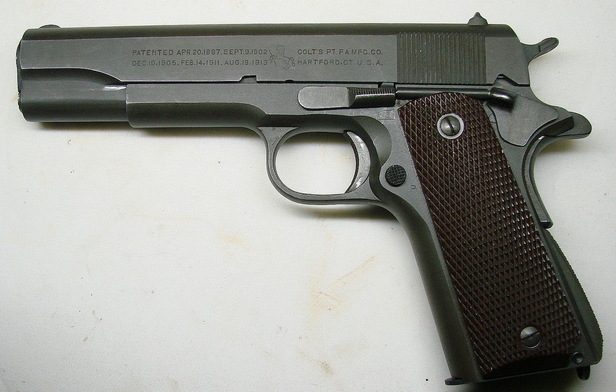 1942 manufactured Colt M1911A1 pistol