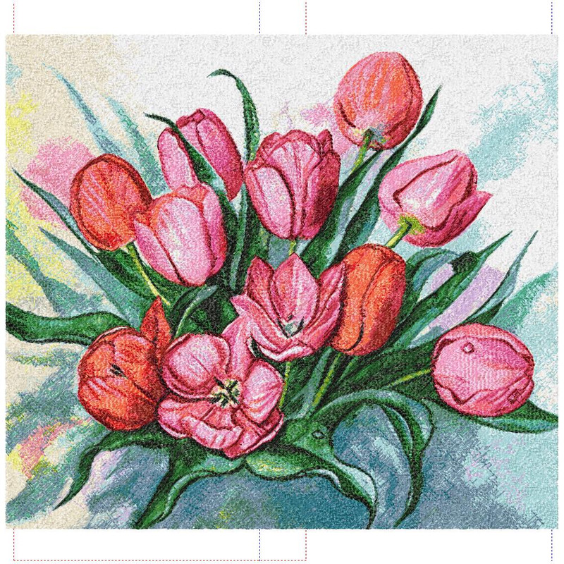 тюльпаны к вышивке