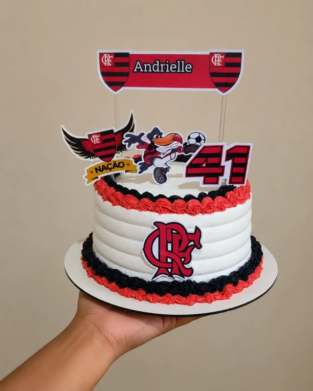 Bolo Decorado do Flamengo - Confeitaria Izabel Aline Festas Gama DF