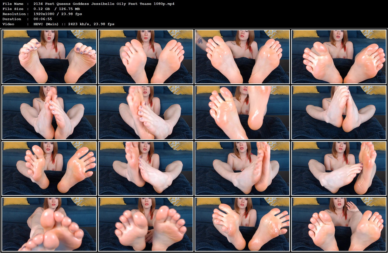 2134 Feet Queens Goddess Jessibelle Oily Feet Tease 1080p mp4