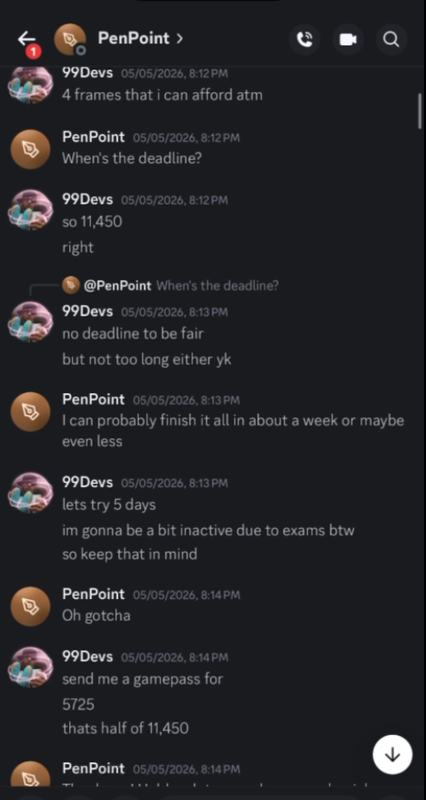 5 - No offical dead line was agreed on