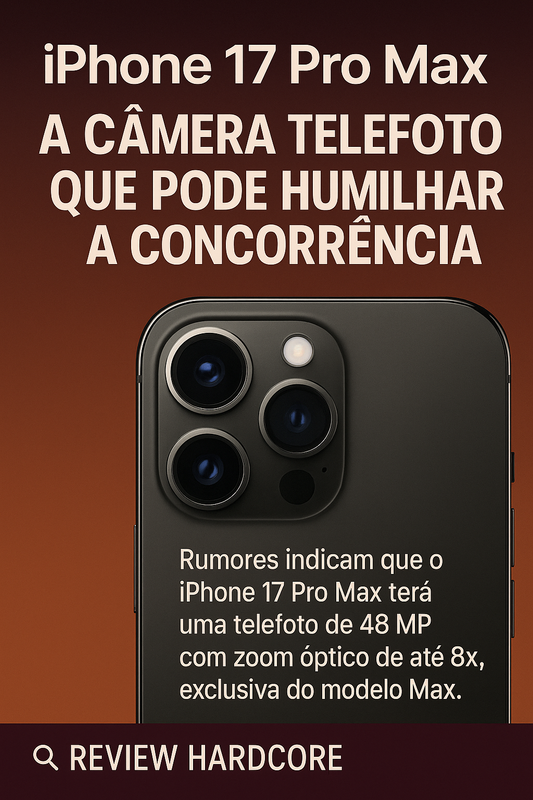 iPhone 17 Pro Max: A Câmera Telefoto Que Pode Humilhar a Concorrência