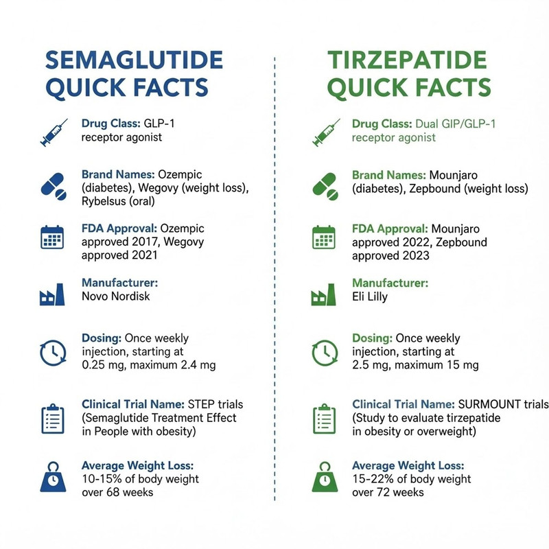 Semaglutide and Tirzepatide facts.