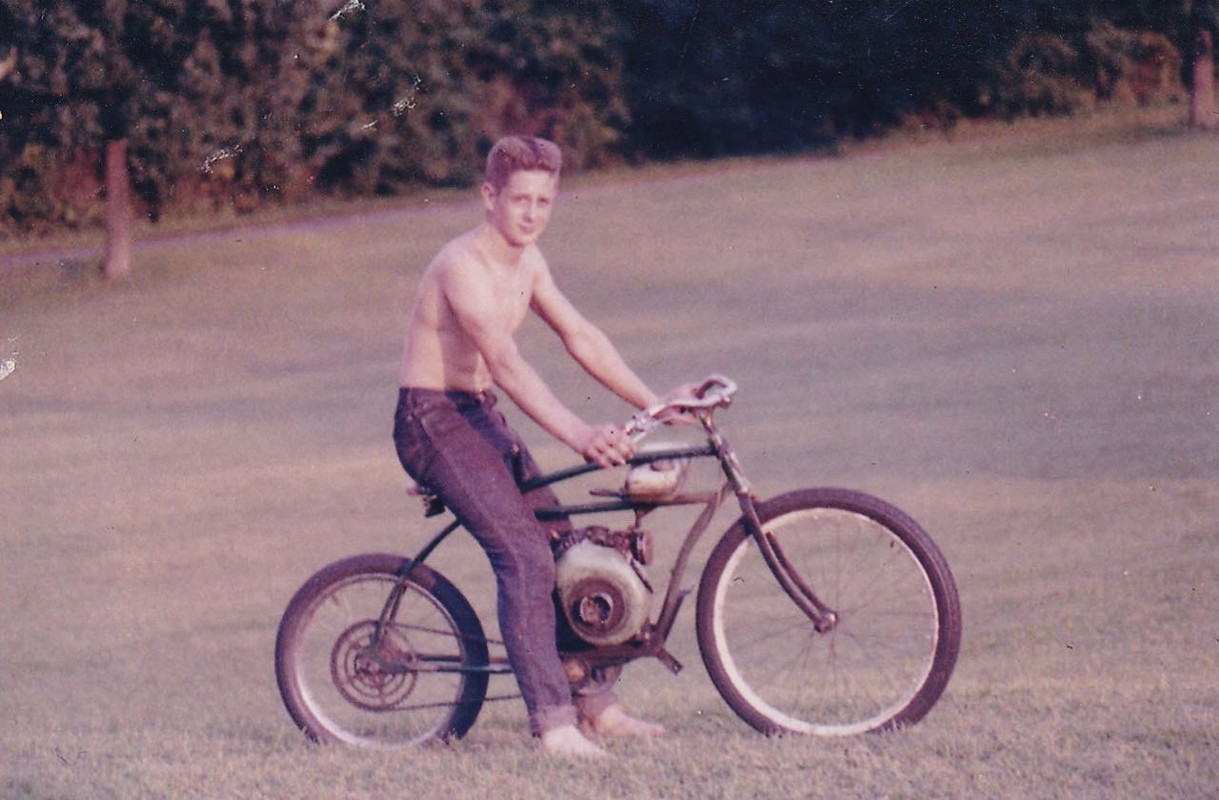 Robert on the Reo bike - 1961?