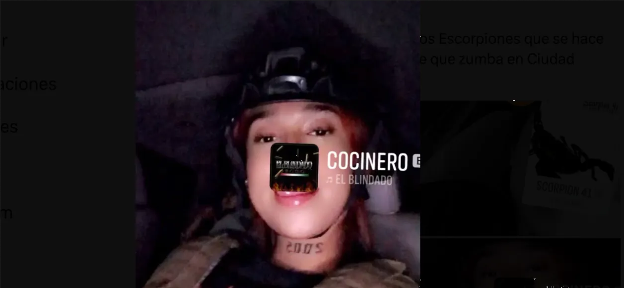 Joven presume ser una sicaria de los Escorpiones en redes sociales