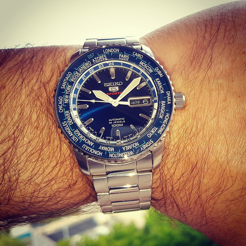 Seiko 5 Sports SRP125 World Time Cal. 4R36 Auto 100M (1)