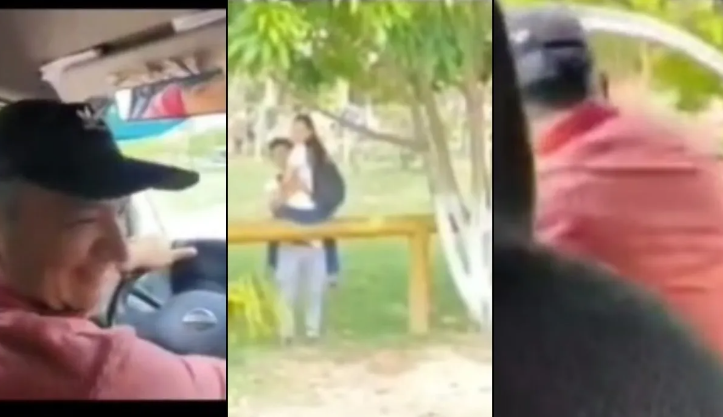 Sujeto hace burla a pareja que se están besando y descubre que es su hija
