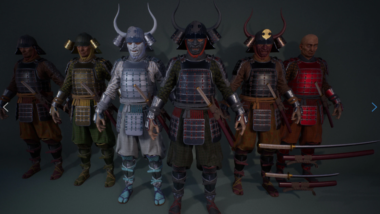 [ Unreal Engine Character ] Samurai Warriors