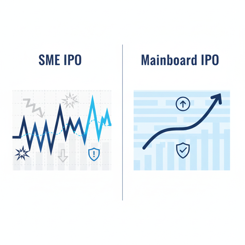 Illustration showing an IPO stock entering the market with a clock highlighting pre-open session