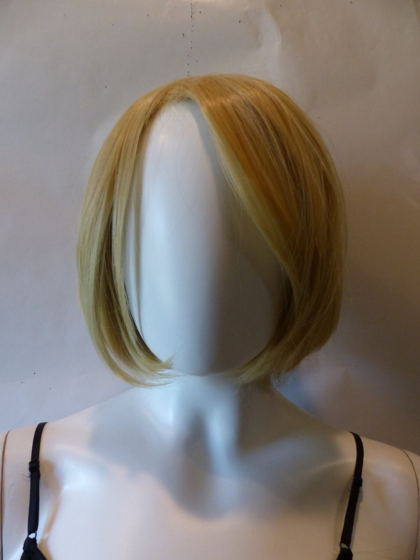 WOMENS 12" SILKY STRAIGHT BLONDE HAIR WIG