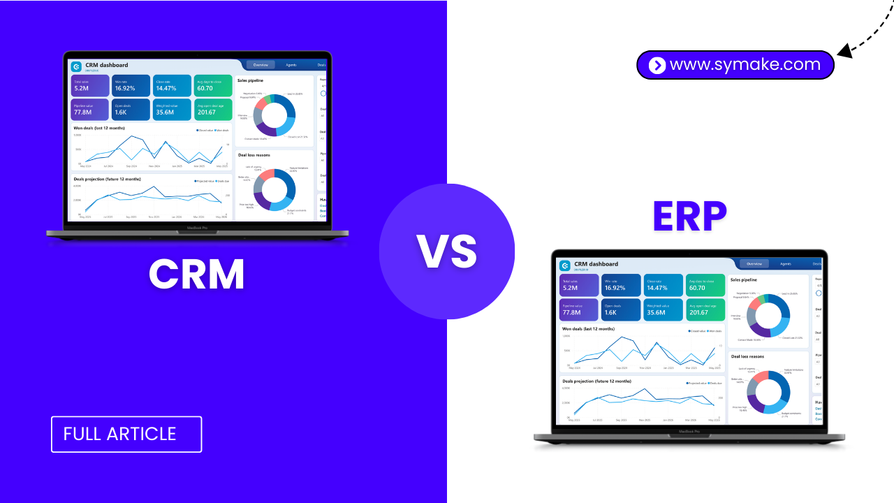 CRM vs ERP Explained: Key Differences, Benefits & Use Cases