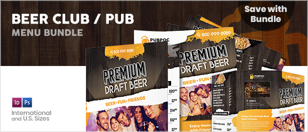 Beer Club / Pub Trifold Menu - 1