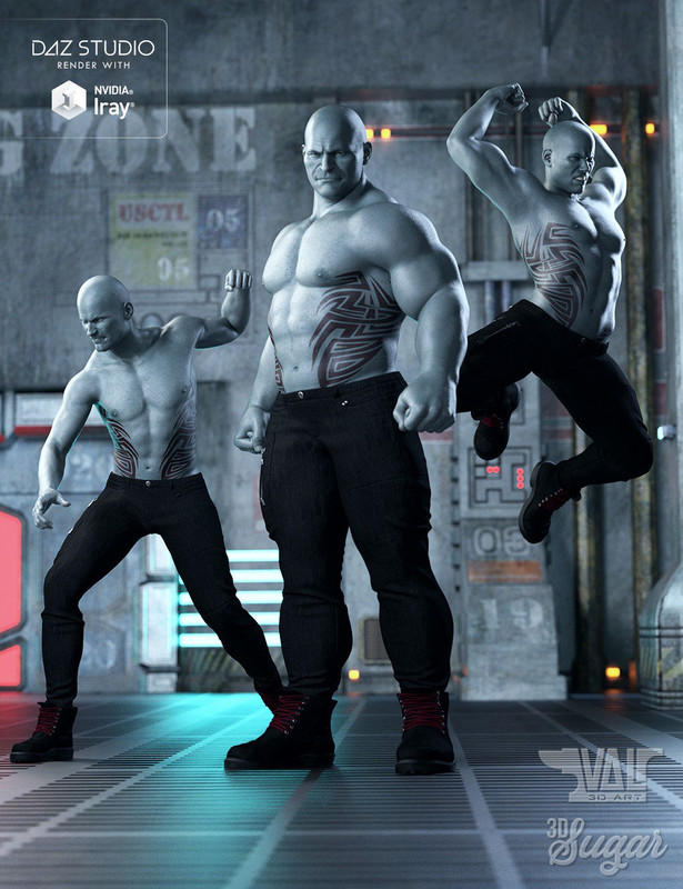 demolisher pose set for genesis 8 males 00 main daz3d