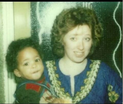 Ricky Whittle with his mother