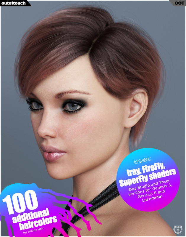 Ammy Hair Texture XPansion for Genesis 3 and 8 and La Femme Ammy Hair Texture XPansion for Genesis 3 and 8 and La Femme