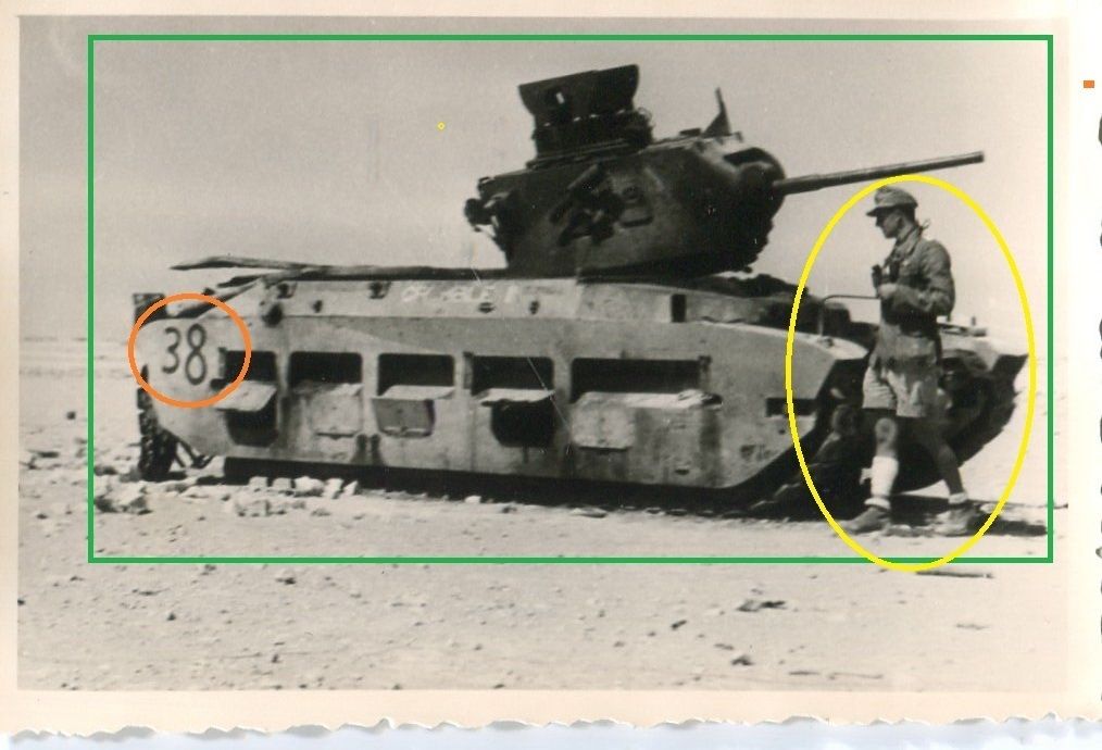 WW II Foto England Panzer erobert in der Wüste A