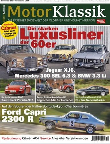 Auto Motor und Spoert Klassik Magazin November No 11 2023
