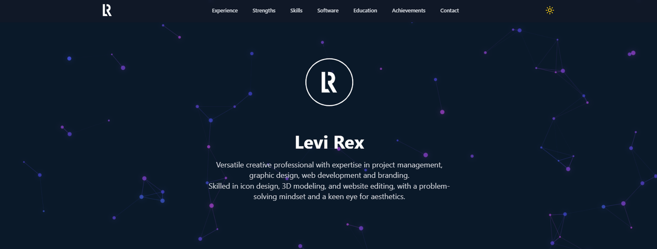 Personal resume portfolio website designed and developed by Lumberjack Creative Studio