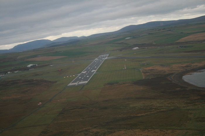 Landasan Pacu Westray di Skotlandia.
