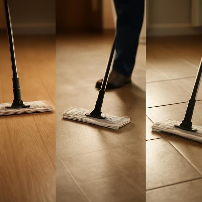 Техники мытья разных типов полов: ламинат, линолеум и плитка