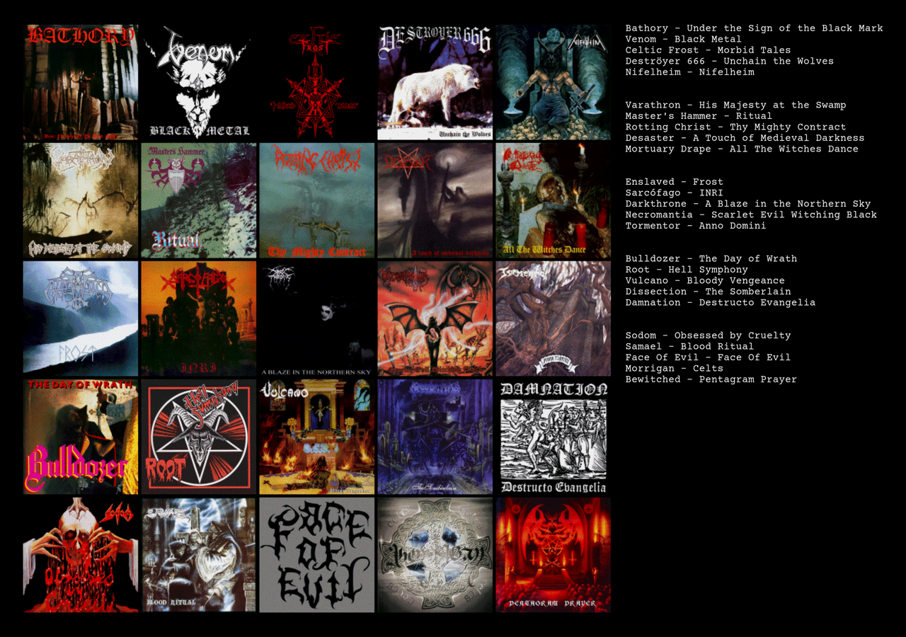 top 25 black metal