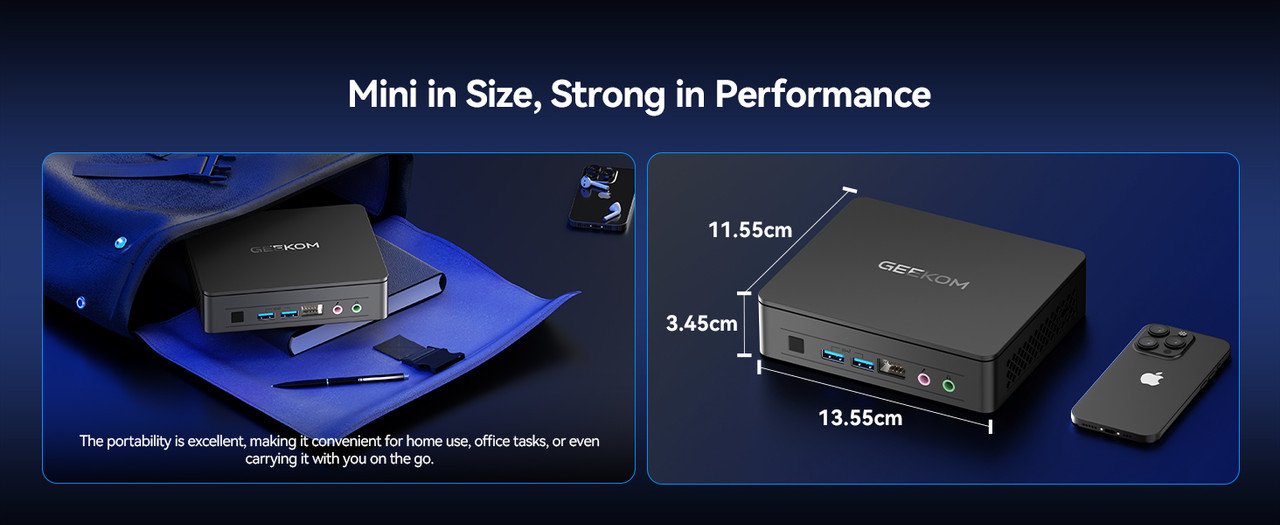GEEKOM Air12 Lite Mini PC Intel N150 8GB DDR4 256GB SSD Windows 11
