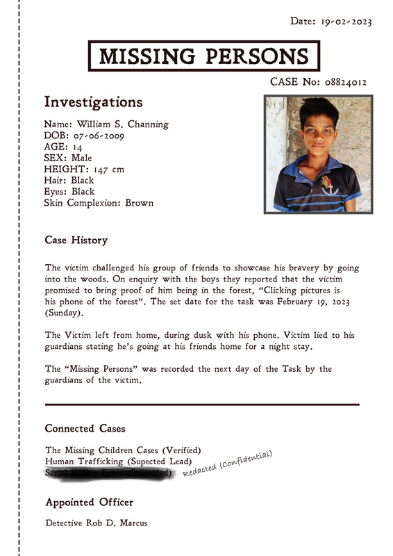 Missing Persons (Report)