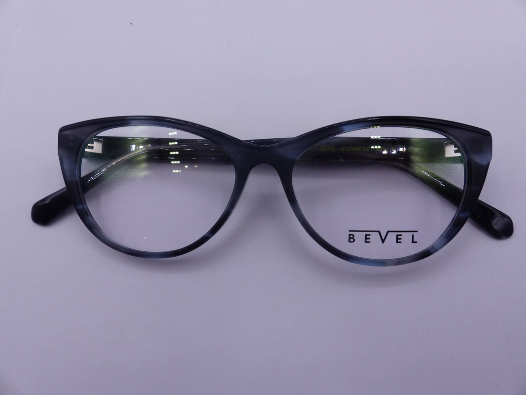 BEVEL 3715 BURMESE MOOD BLUE WOMENS EYEGLASSES FRAMES SIZE 50-15-135