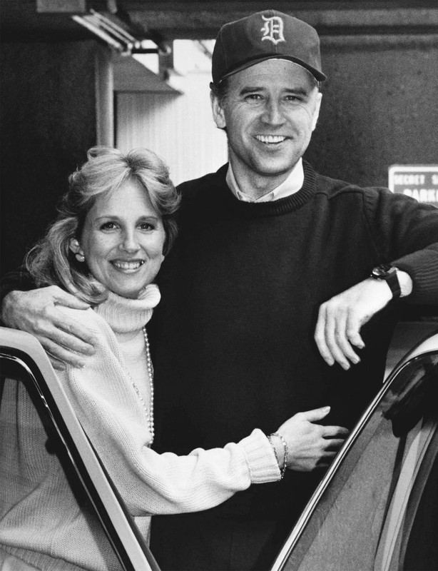 Jill Biden and Joe Biden during their early relationship