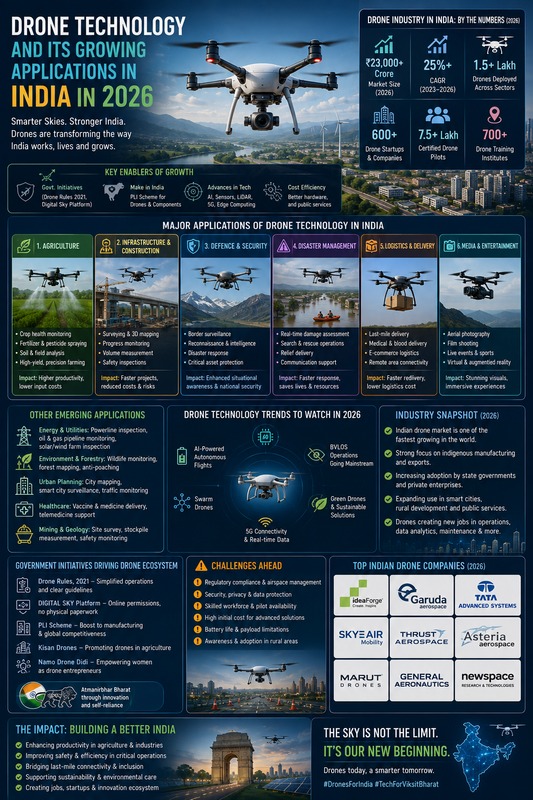Drone Technology and Its Growing Applications in India in 2026