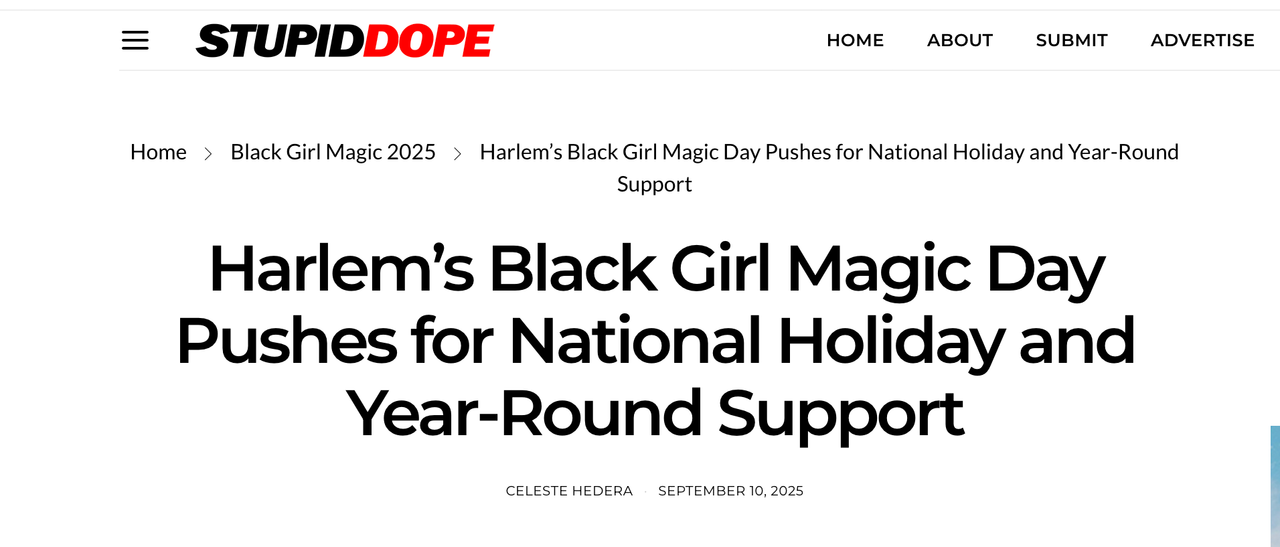 StupidDope feature on Black Girl Magic Day