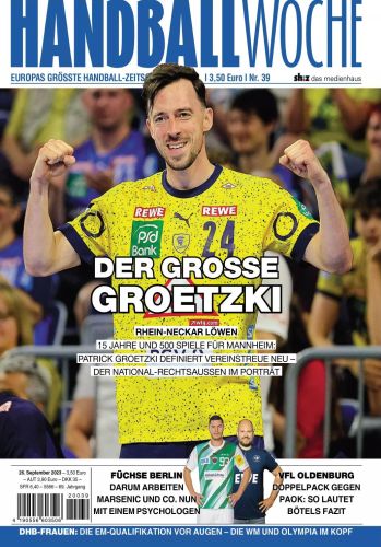 Cover: Handballwoche Magazin No 39 vom 26  September 2023