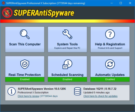 SUPERAntiSpyware Professional X 10.0.1206 (x64) Multilingual