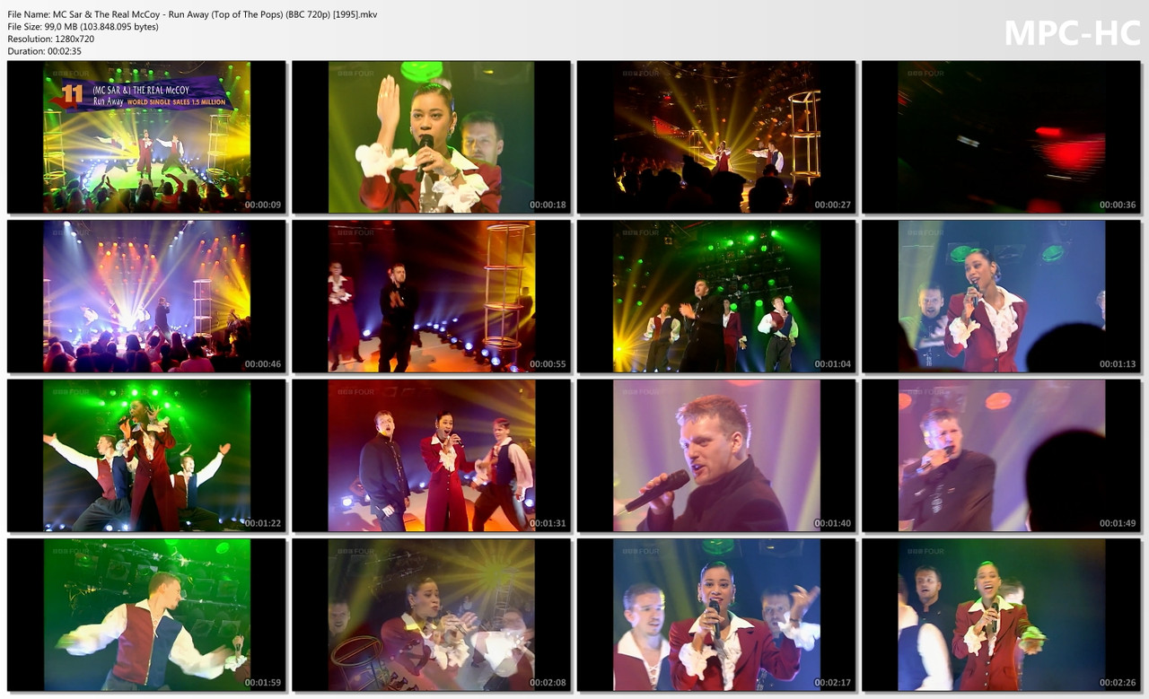 MC Sar & The Real McCoy - Run Away (Top of The Pops) (BBC HD 720p) [26.01.1995]
