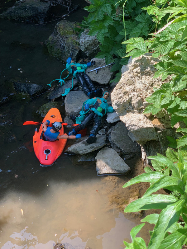 Action Man canoeing along a peaceful river until… IMG-3140