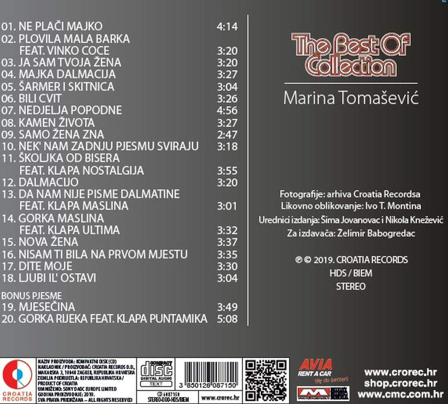 Marina Tomasevic-The Best Of Collection-back