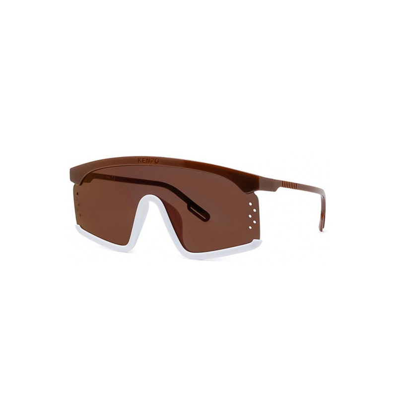 Kenzo KZ40010U 48G Brown Shield Brown 140-140mm Non-Polarized Unisex  Sunglasses