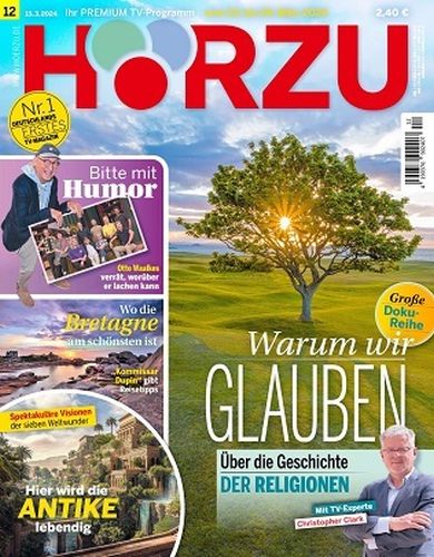 Cover: Hörzu Fernsehzeitschrift No 12 vom 15  März 2024