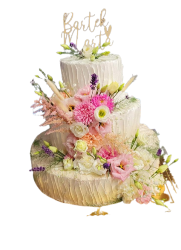 Tort Boho z Kwiatami