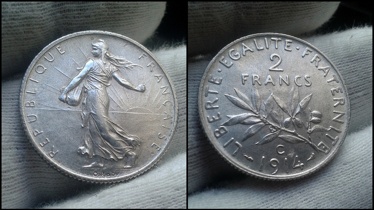 2 Francos de 1914 C. República Francesa. Polish-20220508-231113299