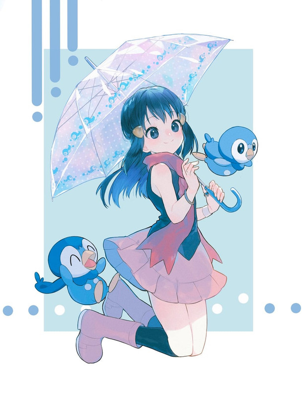 dawn-and-piplup-pokemon-and-1-more-drawn