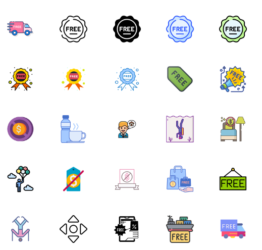 New 9000+ Top Free Icons