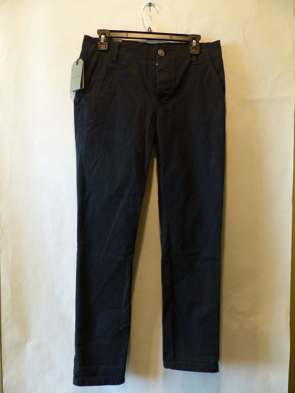 ALL SAINTS MENS STRETCHY STOVE LUMEN CHINO SKINNY PANTS IN INK NAVY SIZE 30