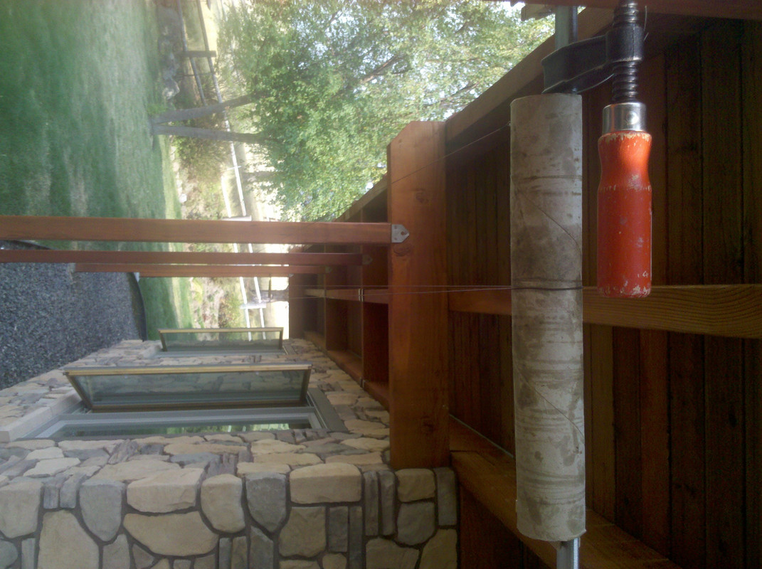 I. Hanging & stretched to dry